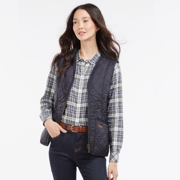 Barbour Betty Liner Interactive  Navy Blue NWT - Picture 6 of 8